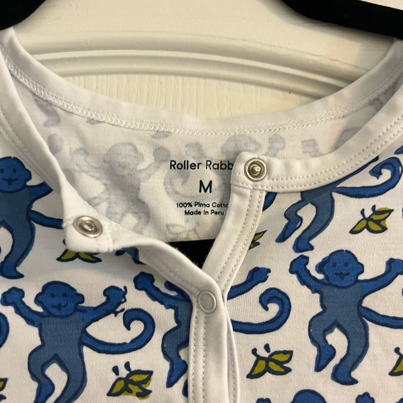 Roller Rabbit monkey pajama TOP, size medium - Picture 2 of 4